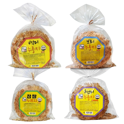 구수한 가마솥 누룽지 찹쌀 현미 보리 백미 850g _4가지 맛