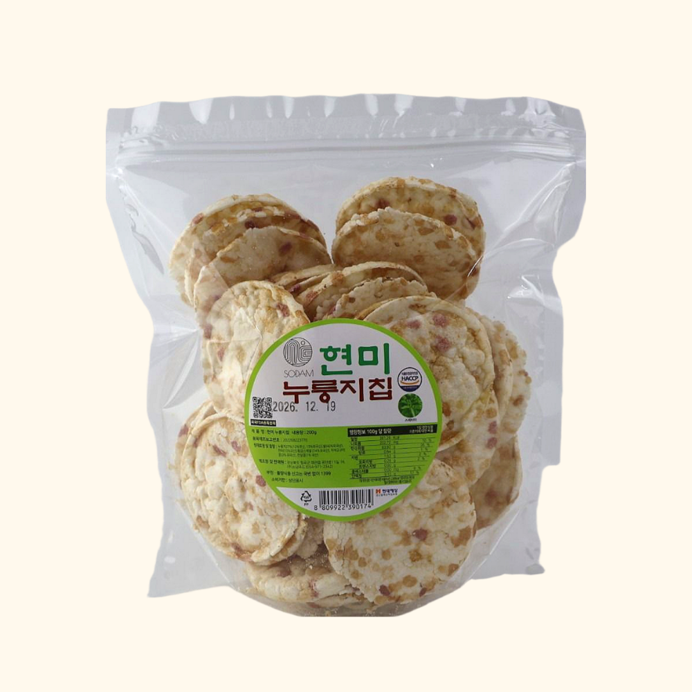 고소한 건강간식 누룽지칩 5종 200g x 5종